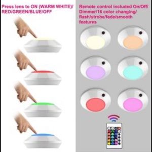 Battery Operated LED Ceiling Light Indoor Outdoor, Color Changing Lights